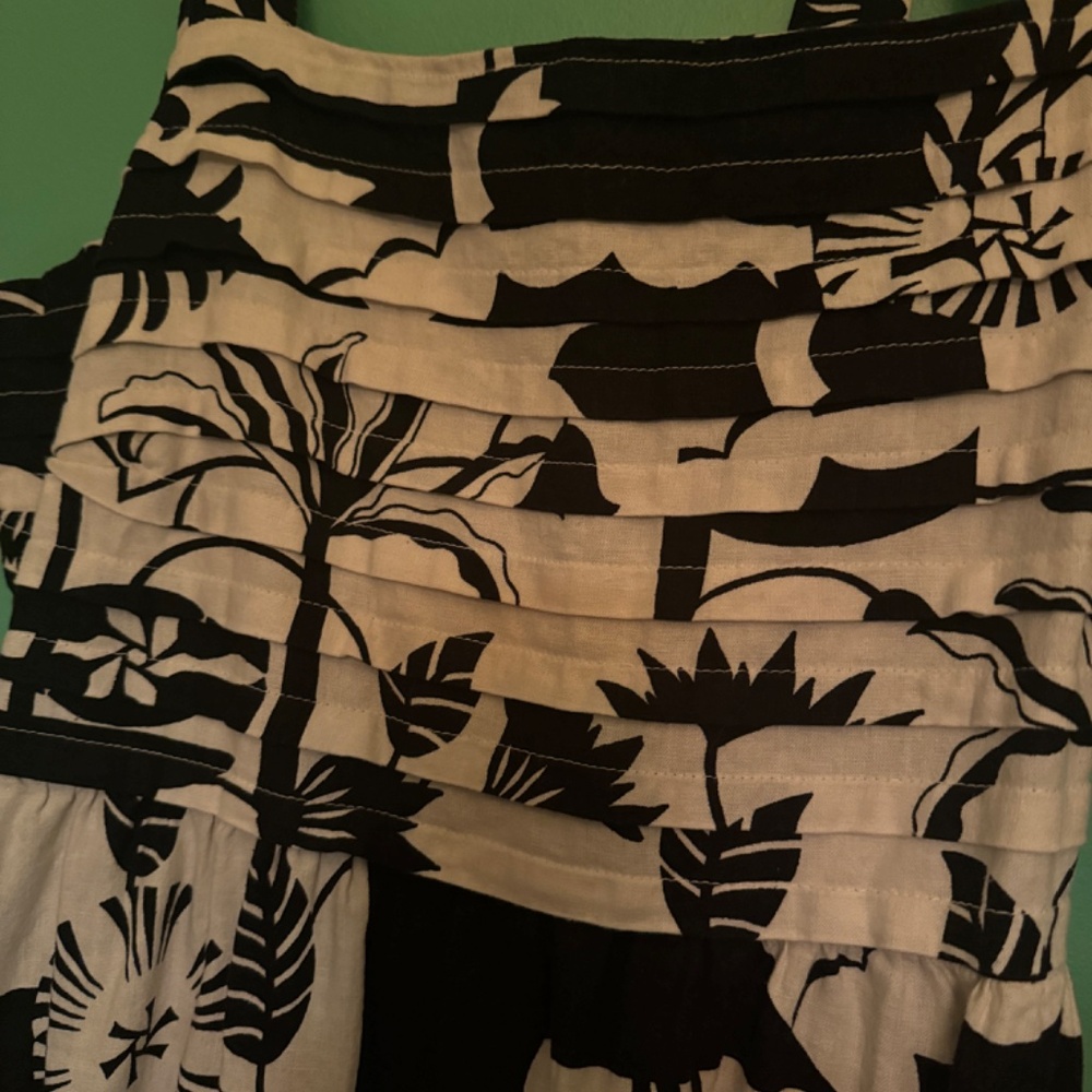 Maxi Dress - Black and White Floral Modern - Picture 3 of 6